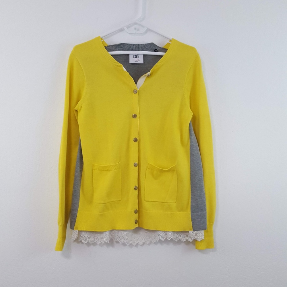 **NFS** {CAbi} #3010 Belle Yellow Cardigan M - Picture 2 of 8